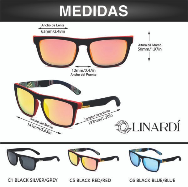 Medidas de las gafas de sol