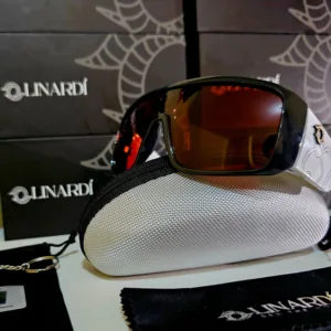 Lentes de sol Linardi Domo Wrap-Araund Lineas de nazca Rojos